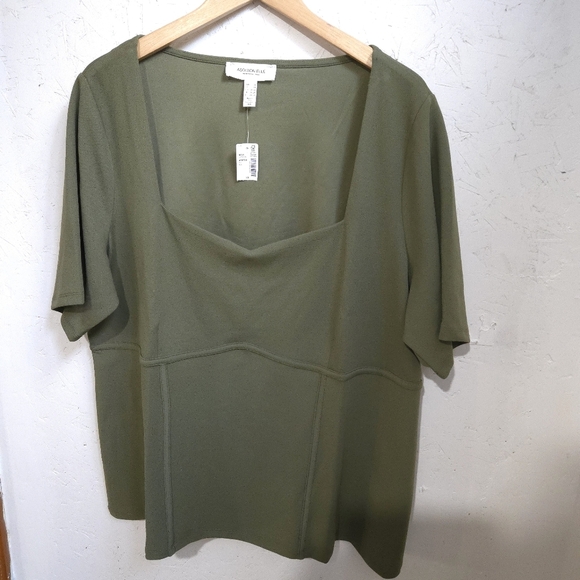 Addition elle | Olive Green Women's Top - Picture 5 of 10